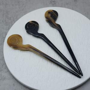 GÉNÉRATION D'ACCESSOIRES DE CHEVEUX EN CORNE DE BUFFALO POLI FAIT À LA MAIN Fourchette À Cheveux Bâton Barrettes Clips pour Bijoux Matiss Coiffure - Product Image 4