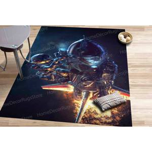 Astronaut Printed <b>Rug</b> - Modern, Classic, Living Room Decor,Nonwoven Thin <b>Rug</b> - Product Image 3