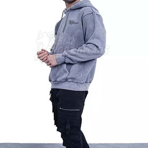 Sweat-shirts à capuche personnalisés avec votre logo, effet délavé, fabriqués en usine, prix de gros, respirants - Product Image 4