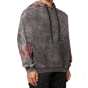 Streetwear เสื้อฮู้ดล้างกรดที่ขายดีที่สุด คุณภาพสูง ออกแบบเสื้อฮู้ดล้างกรดของคุณเองในสต็อก - Product Image 1