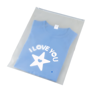 Bolsas de plástico personalizadas Poly zip Lock bolsas de embalaje de ropa ziplock bolsa paquete para ropa camiseta tamaño personalizado - Product Image 1