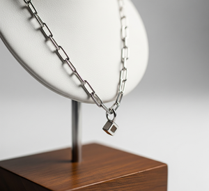 Collar minimalista de plata 925 con colgante de forma geométrica, cadena de eslabones Unisex de nuevo diseño, tendencia chapada en oro, regalo de uso diario - Product Image 5