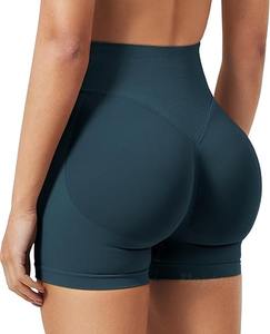 Shorts d'été avec logo personnalisé pour femmes Nouveautés Scrunch Butt Design Seamless Gym Sport Fitness Workout Solide Motif Crystal - Product Image 2