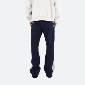 Pantalon de survêtement évasé 100% coton personnalisé OEM pour hommes taille moyenne Style décontracté délavé pantalon de jogging ample en houblon - Product Image 5
