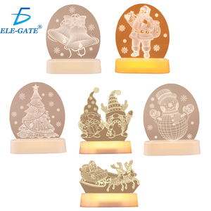 Lámpara Navideña Acrílica 3D con Control Remoto, Alimentación USB y por Batería, Decoración Luminosa Mágica y Elegante, Tamaño Pequeño, Regalo - Product Image 2