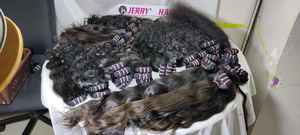 Extensions de cheveux indiens bruts Remy, tissage double machine, styles ondulés naturels et ondulations profondes lâches, cheveux non traités - Product Image 2