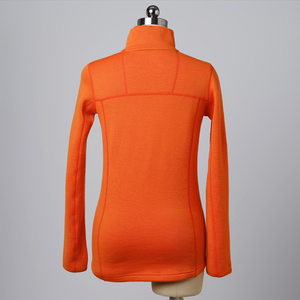 Más vendidos Mujeres 1/4 Zip Pullover Quarter Camisetas Manga larga Deporte Logotipo personalizado Camisetas - Product Image 2