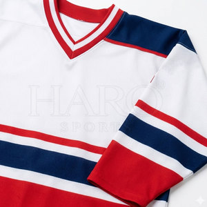 เสื้อฮอกกี้น้ำแข็งออกแบบเองขายส่ง พร้อมวัสดุที่นุ่มและระบายอากาศได้ดี สำหรับชุดทีมกลางแจ้งและสโมสร - Product Image 5