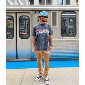 Camiseta de gran tamaño lavada con ácido de estilo Retro Vintage, camiseta de talla grande con logotipo personalizado transpirable con estampado DTF de etiqueta privada para hombre - Product Image 2