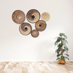 ชุดตะกร้าสานสำหรับแขวนผนังสไตล์โบฮีเมียนของตกแต่งผนังลายหญ้าทะเลแบบพระอาทิตย์ตกสไตล์ชาวเวียดนาม - Product Image 1