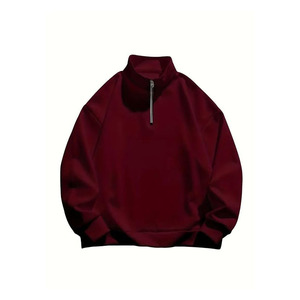 Wholesale Men's 100% Cotton Long Sleeve Casual Winter Sweatshirt <b>Mock</b> <b>Neck</b> Hoodie in Polyester Blend - Product Image 1