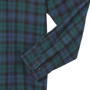 Camisas de manga larga de franela de algodón de diseñador para hombre personalizadas OEM estampado informal directo de fábrica bordado de cadena de retazos multicolor - Product Image 6