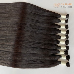 Pelucas de doble trama de encaje HD alineadas con cutícula de Color negro Natural a granel con ondas rectas de hueso extensiones de cabello humano vietnamita crudo - Product Image 3