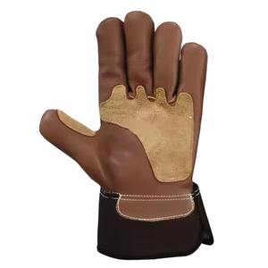 Guantes de alta visibilidad Guantes de aparejo ergonómicos de cuero dividido de vaca para una visibilidad mejorada en guantes de trabajo con poca luz - Product Image 5