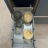 Armoires de cuisine modulaires personnalisées JY Project, construction en stratifié/marbre MFC/MDF/contreplaqué, design européen moderne, robinet E1/E0