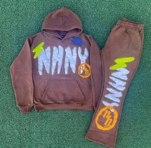 Conjunto de Sudadera con Capucha de Forro Polar Cálido para Invierno y Pantalones Deportivos para Uso Diario Informal y Cómodo, Proveedor de Trajes de Entrenamiento Duraderos para Exteriores - Product Image 2