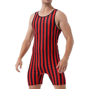 Nouveau design professionnel maillot de lutte formel rouge et noir débardeur justaucorps de gymnastique vêtements de sport personnalisés pour équipe - Product Image 4