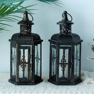 Linterna colgante decorativa de estilo Vintage alto, linterna de vela de Metal para interiores y exteriores, centros de mesa, decoración del hogar para fiesta de boda - Product Image 3