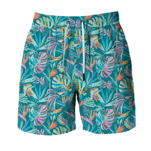 Men's Elastic Spandex/Polyester Swimming Trunks Digital Printing Breathable Waterproof Mid Waist Casual Drawstring <b>Shorts</b> Design - Product Image 5