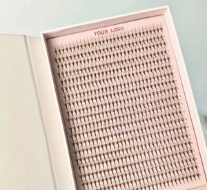 Kits pré-faits d'extensions de cils, perruques synthétiques en fibres naturelles, extensions de cils de beauté en cheveux synthétiques, faits à la main, pointus - Product Image 1