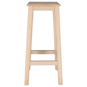 WELL HOME Sgabello da Bar Alto Quadrato in Legno con Finitura Verniciata 32x32x70 cm - Product Image 3