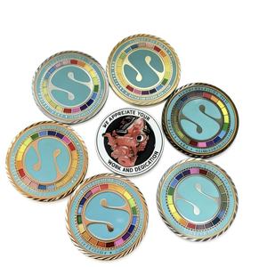 Porta Monete Commemorativo Personalizzato in Zinco Rotondo Elettroplaccato con Stampa UV 3D per Collezione - Product Image 1