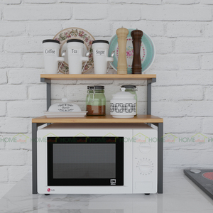 Two-tier Microwave Shelf (50x30x51.7) for <b>Kitchen</b> <b>Storage</b> - Product Image 1