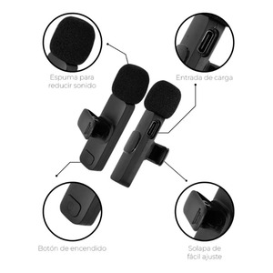 Professional <b>Wireless</b> Cellular Lavalier <b>Microphone</b> - Assorted Colors - Product Image 2