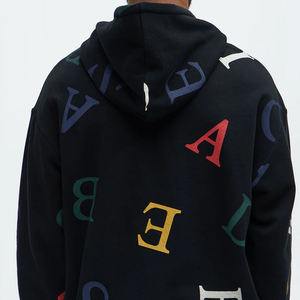 Sweat à capuche de haute qualité, pull à capuche imprimé, streetwear tendance, respirant, imprimé lettres, vente en gros, logo personnalisé pour hommes 2026 - Product Image 6