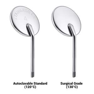 Juego de Espejos Dentales Autoclavables - Paquete de 12, Acero de Grado Quirúrgico, Reutilizables, Esterilización Estándar a 120°C y 130°C - Product Image 3