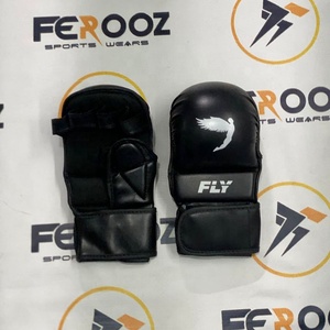 Top Selling Fly Black Grappling Half Finger Training MMA Gloves Boxing Sparring Kickboxing Open Martial Arts Gloves - Product Image 1