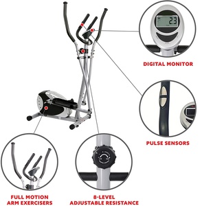 Vélo d'exercice <span class=keywords><strong>elliptique</strong></span> à roue libre magnétique avec écran - Product Image 4