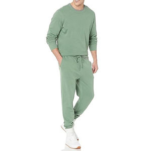 Survêtements pour hommes de haute qualité, couleur unie et logo personnalisé imprimé dans différents styles, ensemble polaire respirant grande taille - Product Image 2