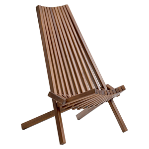 Modern Wooden Slatted <b>Lounge</b> <b>Chair</b> Unique & Comfortable Design for Indoor or <b>Outdoor</b> Relaxation - Product Image 3