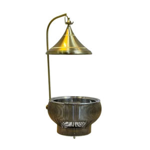 Elegant Round Stainless Steel <b>Chafing</b> <b>Dish</b> <b>Buffet</b> <b>Set</b> With Gold Silver Finish Food Warmer For Hotel Restaurant & Catering - Product Image 3