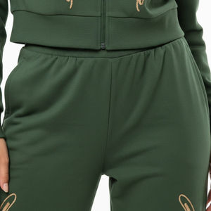 Ensemble de survêtement décontracté pour femmes, veste zippée et pantalon large, deux pièces, broderie, streetwear, vêtements de sport - Vente en gros OEM - Product Image 4