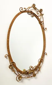 กระจกติดผนังกระจกโลหะติดผนังสไตล์โมเดิร์นสำหรับตกแต่งบ้านโรงแรมห้องนั่งเล่นกระจกติดผนังโบราณ - Product Image 6