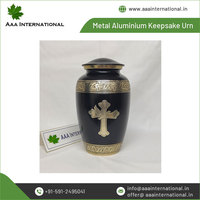 Urne funéraire exclusive internationale en aluminium antique pour adulte, de haute qualité, service OEM, personnalisable pour cendres funéraires