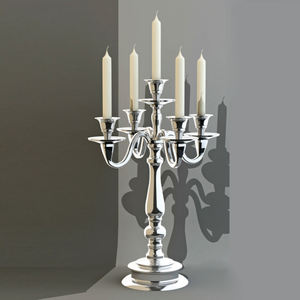 Modern Look Decorative Aluminum 7 Arms <b>Candle</b> Stand <b>Black</b> Colour Handmade Decorative for Wedding Decoration - Product Image 6