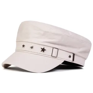 Casquette structurée d'inspiration rétro avec chapeau en laine réglable à bord pour uniforme homme ou tenue quotidienne Look classique - Product Image 6