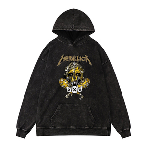 Sudadera con capucha ecológica de lana para hombre de estilo Punk lavado con ácido OEM al por mayor, Jersey hecho en fábrica, logotipo personalizado bordado de invierno - Product Image 3