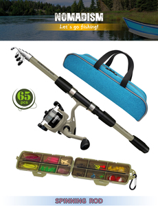 Nomadism เบ็ดตกปลาคาร์บอนไฟเบอร์น้ำหนักเบามาก1.65เมตร, คันเบ็ดตกปลาคอมโบอุปกรณ์ตกปลาทะเลเบสสำหรับเด็กเล่นรอกเรือในทะเลสาบ - Product Image 6