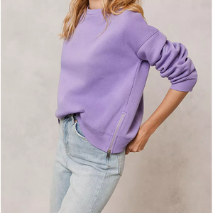 เสื้อสเวตเชิ้ตผ้าฟลีซคอตตอน 100% สำหรับผู้หญิง คุณภาพสูง เป็นมิตรกับสิ่งแวดล้อม ป้องกันรอยยับ น้ำหนัก 320 กรัม ดีไซน์คอเต่า ปรับแต่งได้ตามต้องการ สีพื้น - Product Image 1