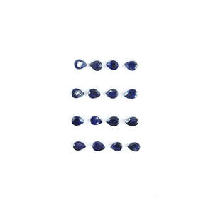 Saphirs bleus naturels de Bangkok, formes poire calibrées 3x4mm et 4x5mm, pierres précieuses lâches de coupe ovale de 8mm de hauteur, composées d'opale et d'aigue-marine - Product Image 6