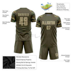 Club Équipes Numéro de nom personnalisé Maillot de football unisexe, col en V 100% vêtements de football en polyester, combinaisons de football, vêtements de football à séchage rapide - Product Image 4