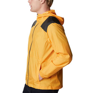 Haute qualité hommes automne à capuche enduit coupe-vent veste Sport imperméable respirant écologique bas quantité minimale de commande prix de gros - Product Image 3
