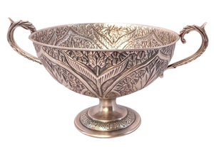 Customized Classic Design Vintage Silver-Plated Brass Metal Fruit <b>Bowl</b> Eco-Friendly Home Hotel Restaurant Use for Dates Dry - Product Image 4