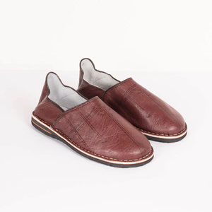 Chaussons unisexes en cuir véritable faits à la main, écologiques, marron, plats, confortables, légers, chaussures d'été, vente en gros - Product Image 1