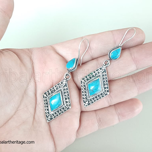 Pendientes de moda Kuchi de estilo bohemio, joyería tribal afgana hecha a mano, pendientes de gota étnicos para festivales - Product Image 4