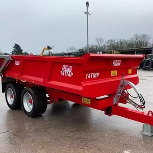 14 Tonne Multi Purpose Dump <b>Trailer</b> 2 <b>Wheel</b> hydraulic dump tractor <b>trailer</b> tow behind tractors farm <b>trailers</b> - Product Image 1